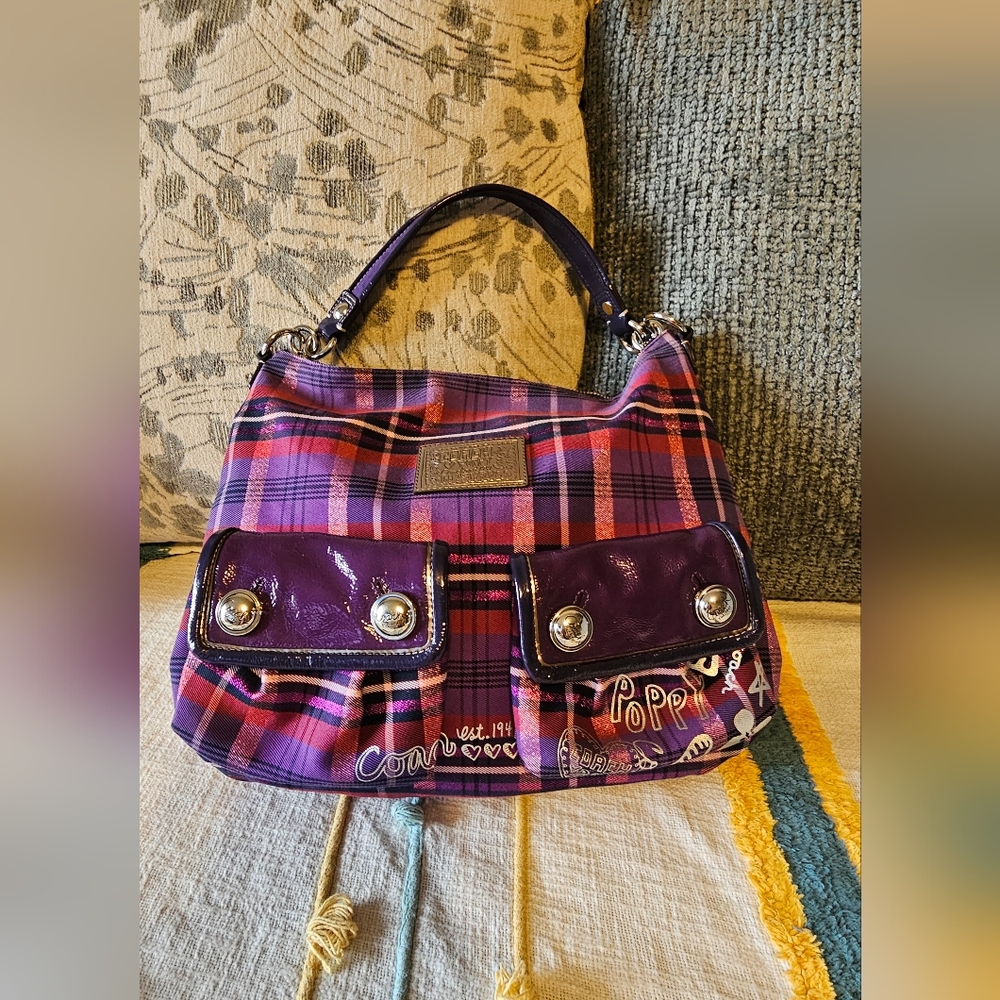 Coach Poppy Tartan Bag